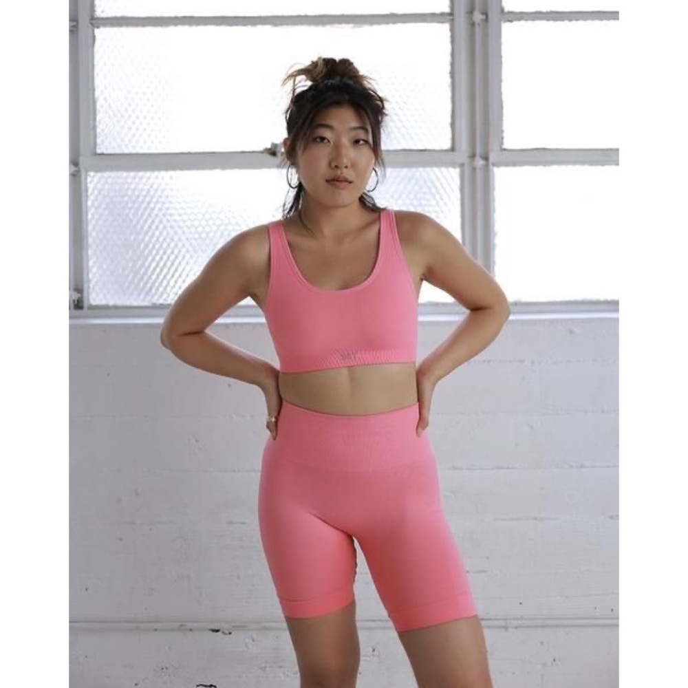 Polly Pink Set Active Wear Biker Shorts!!